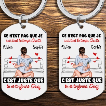 Porte-clés 2 Prénoms Personnalisés avec Illustrations Porte-Clés Personnaliables Pour Couple | Jessemade