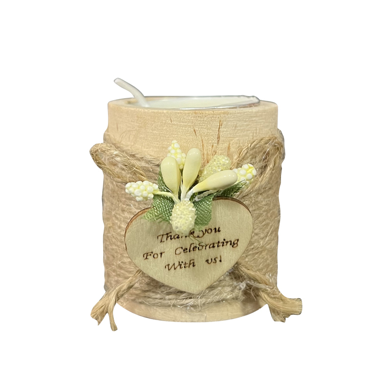 Bougeoir en Bois avec bougie