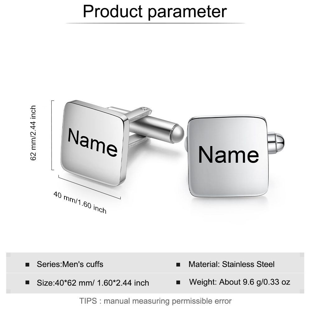 Boutons de Manchette Prénom Boutons de Manchette 