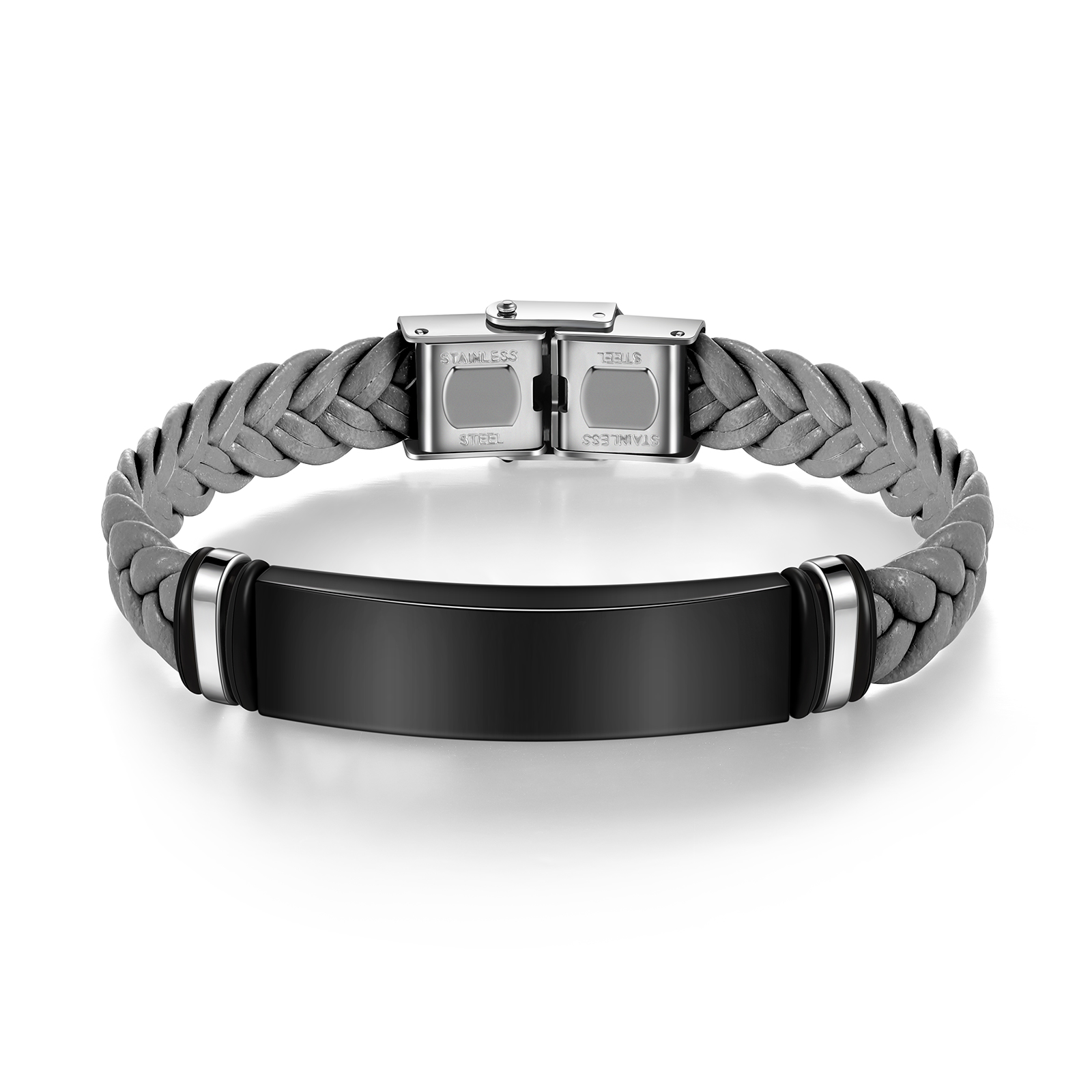 Bracelet Prénom et Photo Personnalisés avec Date pour Homme