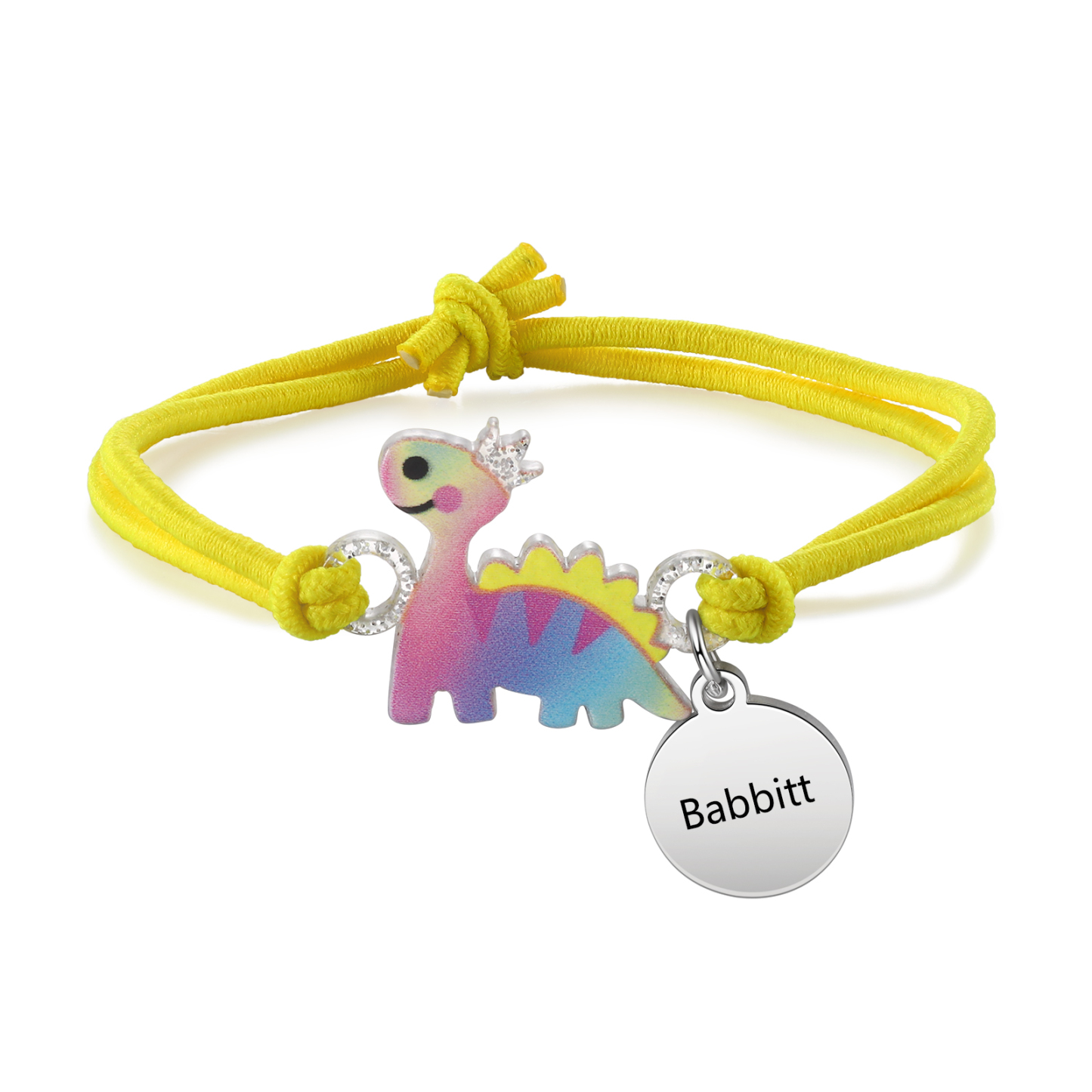 Bracelet Dinosaure Prénom Personnalisé Cadeau pour Enfants