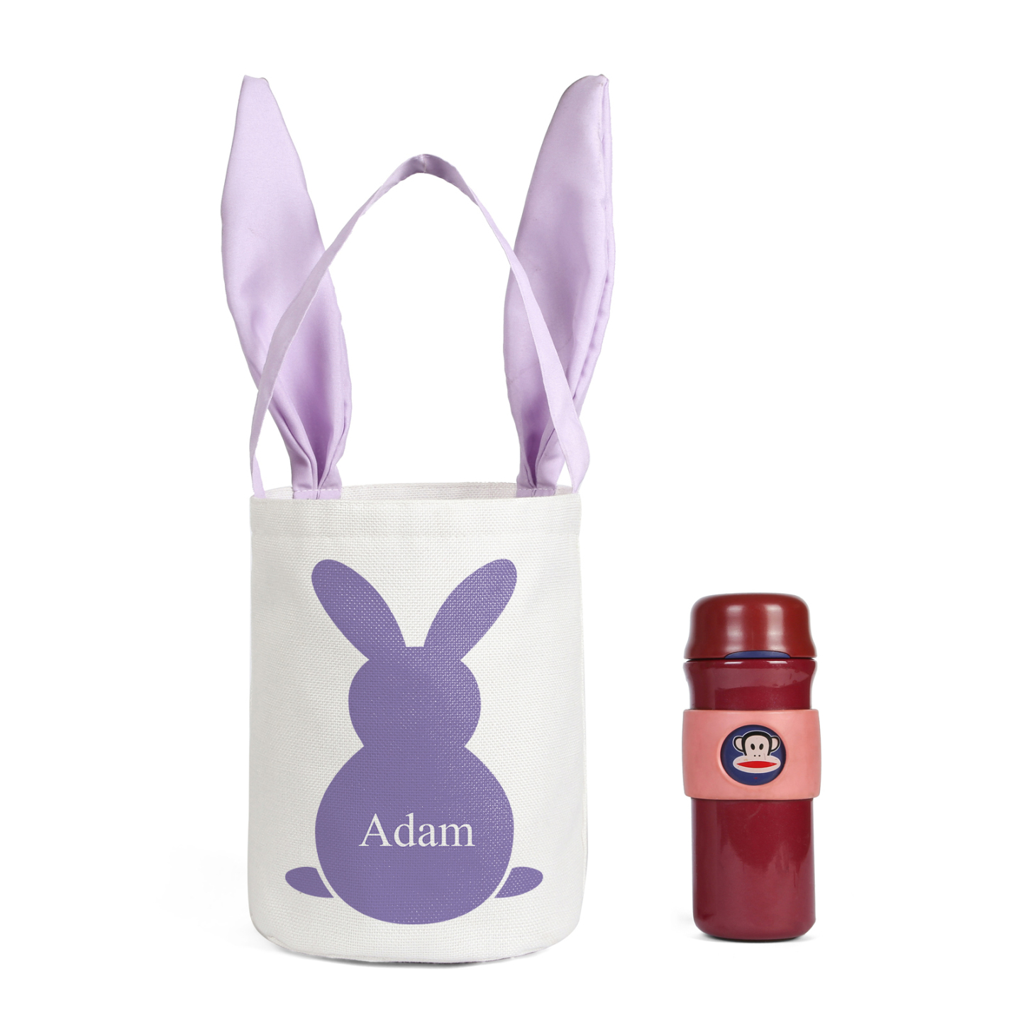 Sac de Pâques Lapin 1 Prénom Personnalisé Tote Bag Enfant