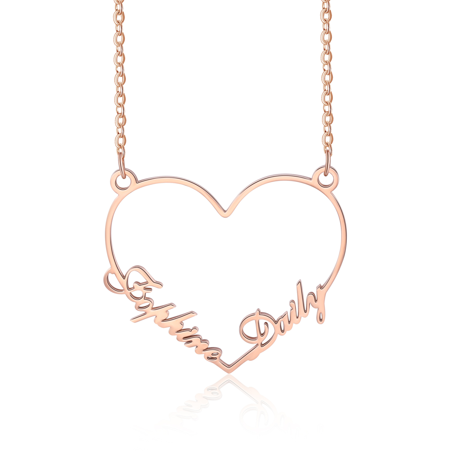 À ma meilleur amie - Collier Cœur 2 Prénom Personnalis