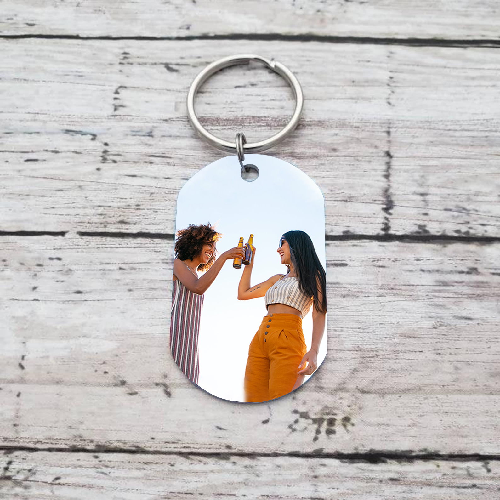 À Ma Meilleure Amie - Porte-Clés Photo et Texte Personnalisés