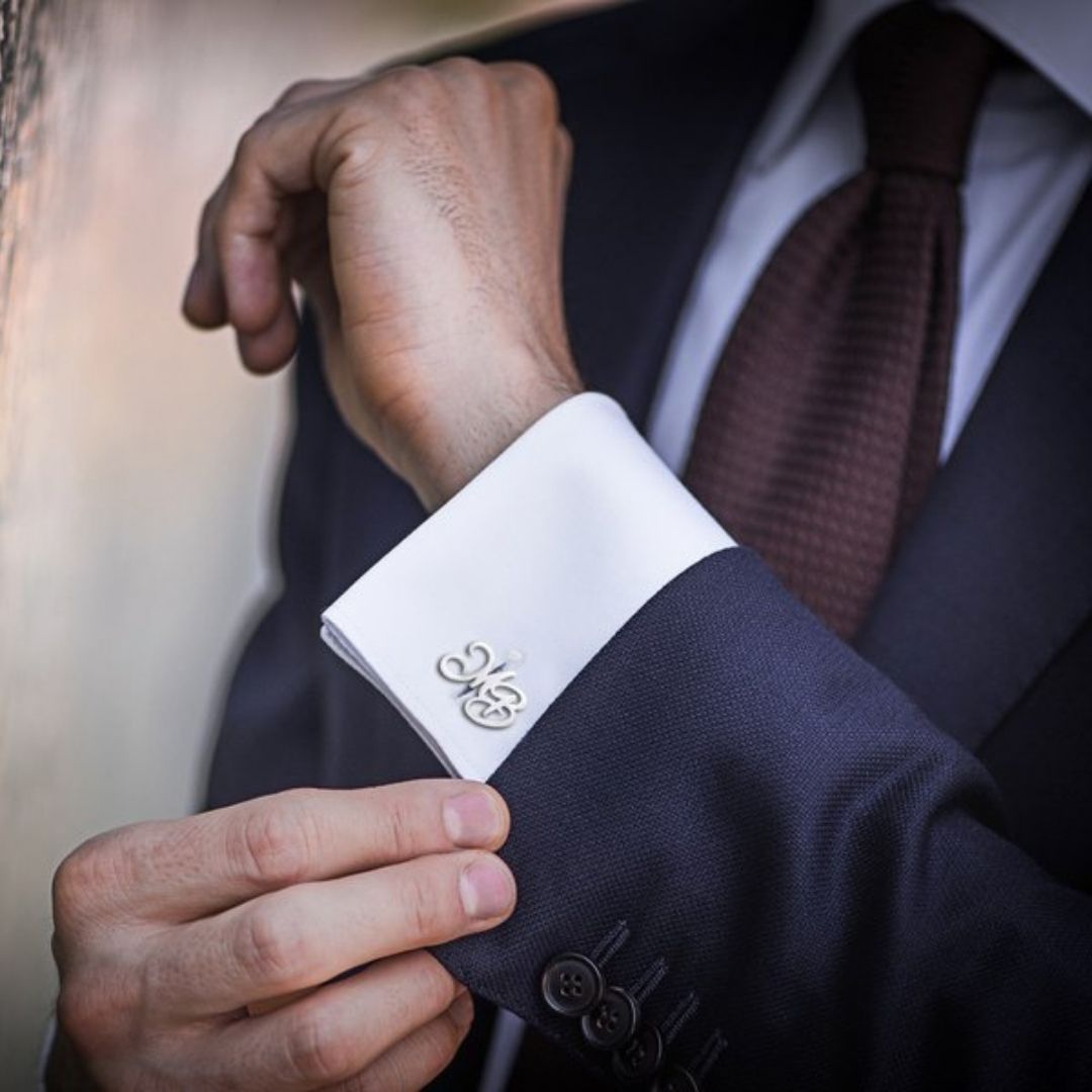 Boutons de Manchette 3 lettre Personnalisé