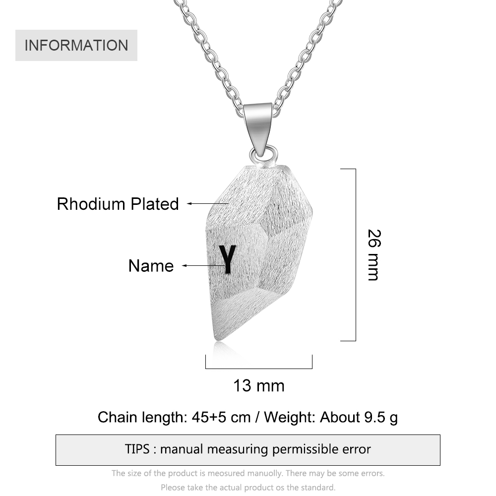 Collier breloque Coeur 2 lettre personnalisée Avec aimant pour Couple