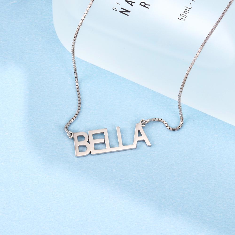 Collier Prénom Personnalisé Chaîne Prénom Personnalisé Argent Sterling