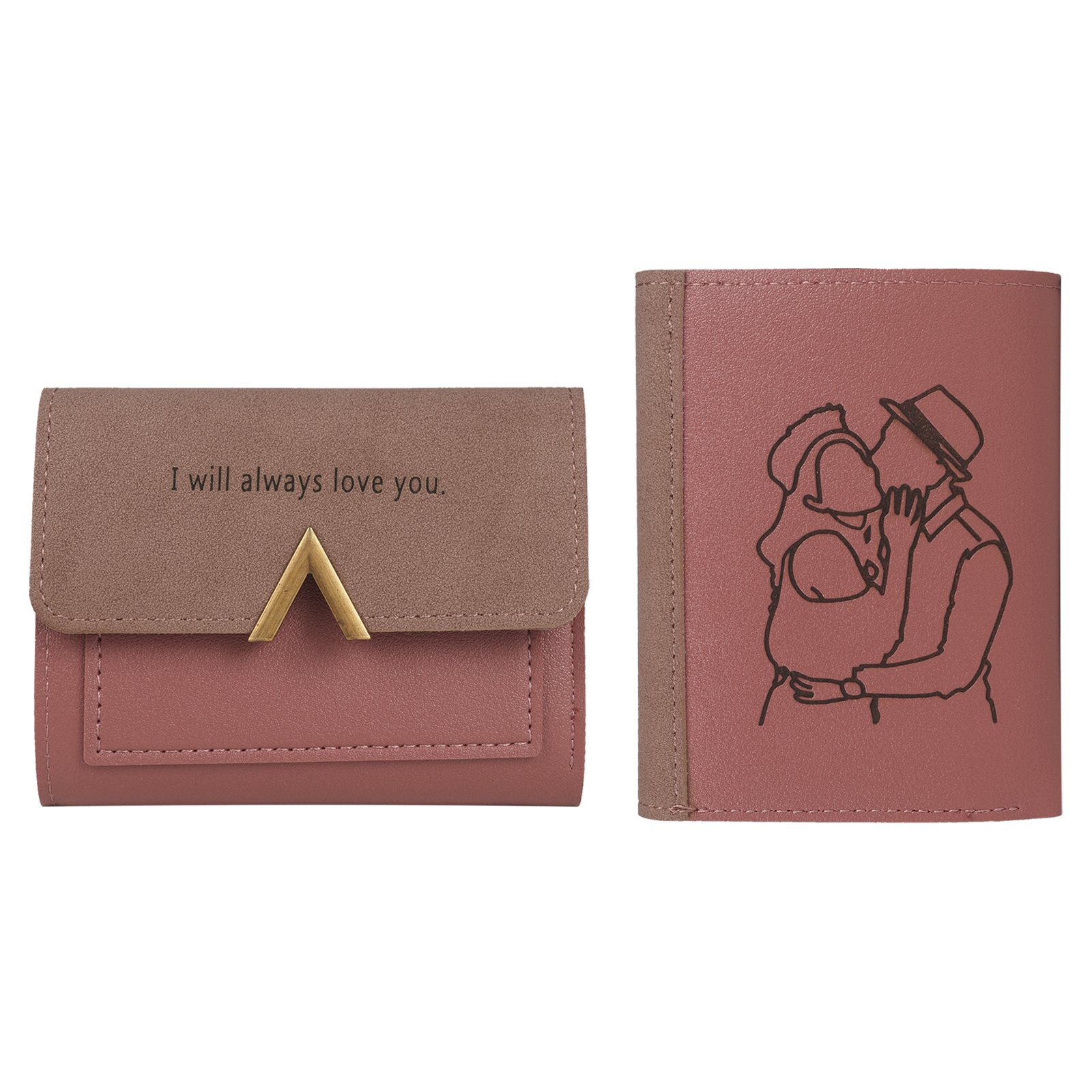 Portefeuille Photo et Texte Personnalisés Porte-Monnaie Carte