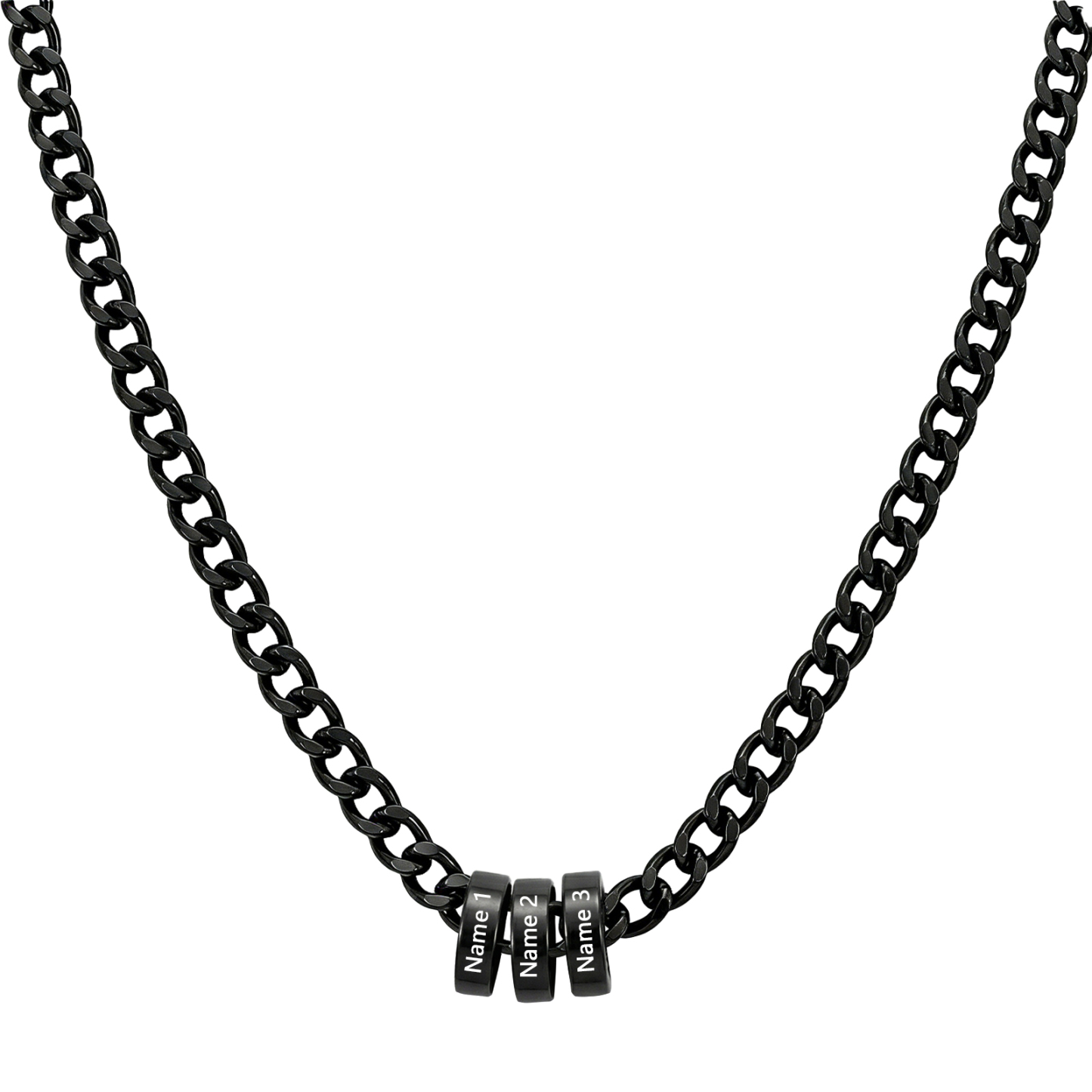 Collier Chaîne Gourmette en Acier Inoxydable Personnalisé pour Homme, Papa, Mari