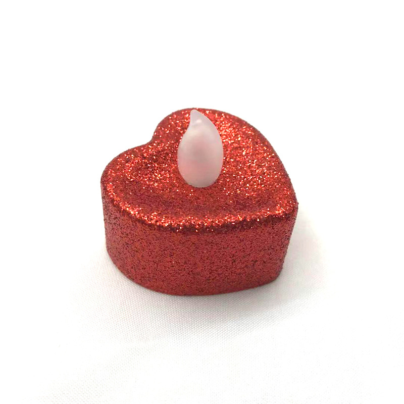 1 pièce de Bougie LED Cœur Saint-Valentin Cadeau Romantique