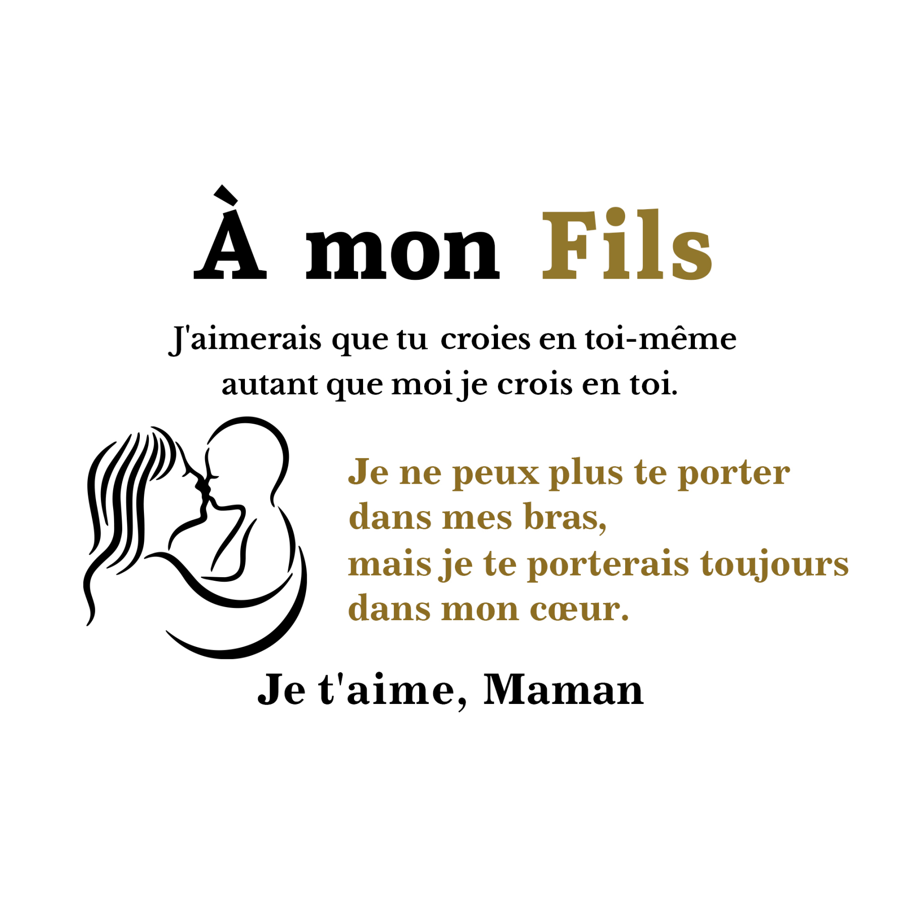 À Mon Fils-Bracelet en Cuir 2 Prénoms Personnalisé