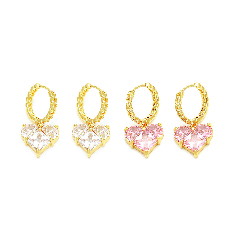 Boucles d'Oreilles Cœur et Perle pour Femmes