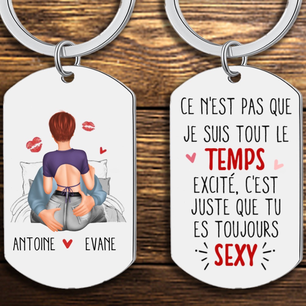 Porte-clés 2 Prénoms Personnalisés Porte-Clés Personnaliables Pour Couple | Jessemade