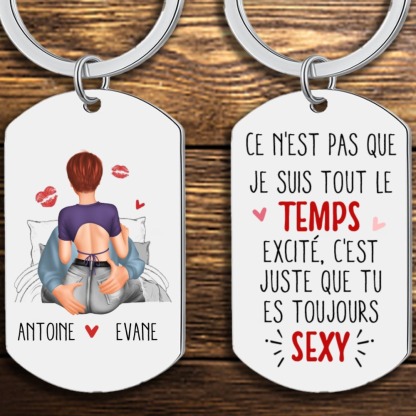 Porte-clés 2 Prénoms Personnalisés Porte-Clés Personnaliables Pour Couple | Jessemade