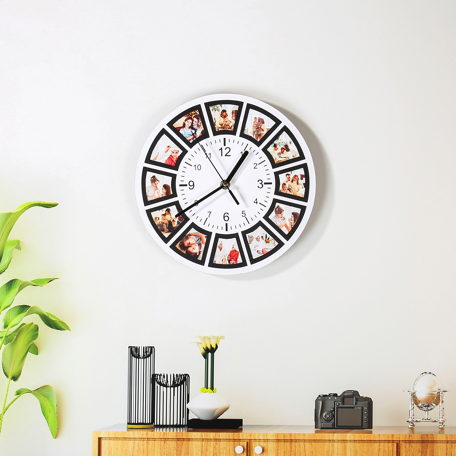 L'horloge 12 Photo Personnalisée 