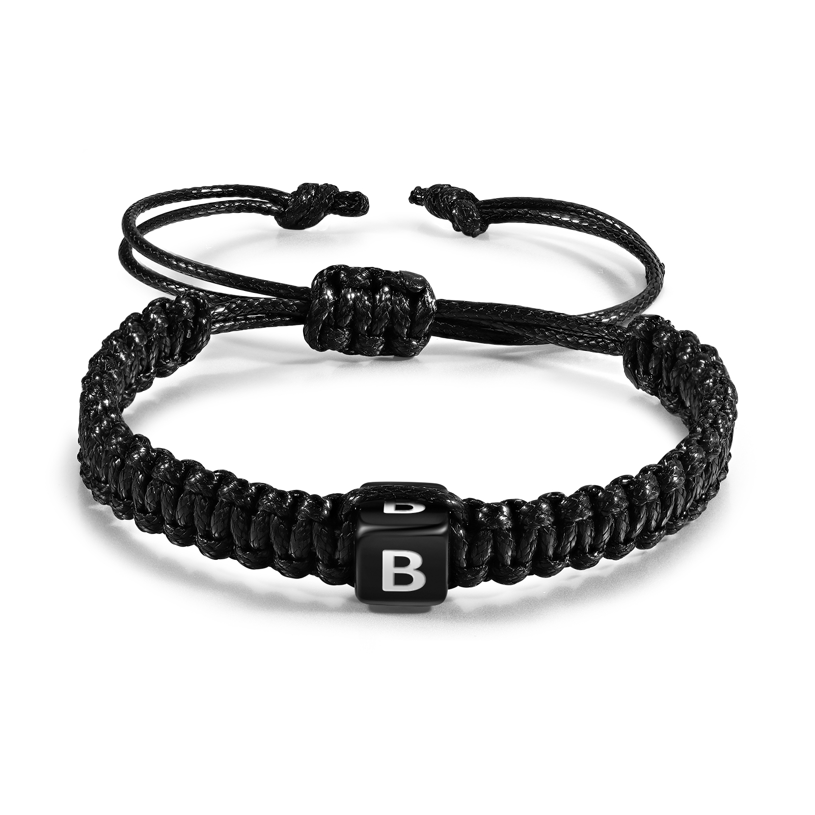 Bracelet en Cuir Dés 26 Lettres Personnalisées Bracelet Initiale｜Jessemade