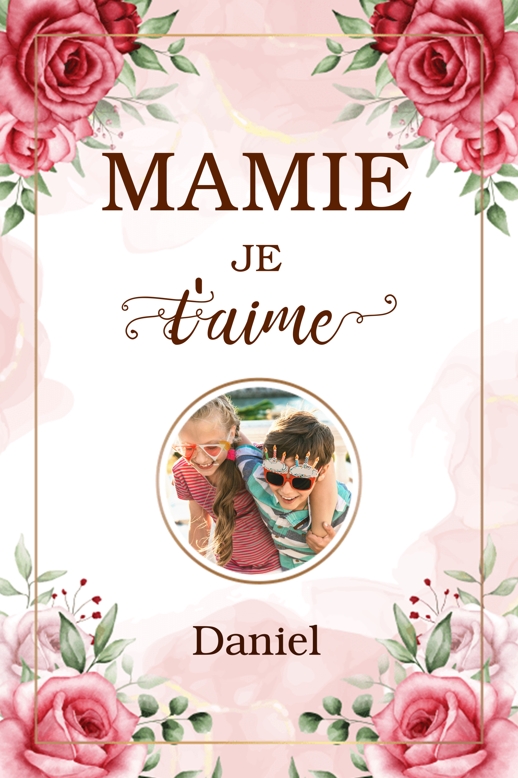 À ma Mamie - Couverture Plaids Polaire 1 Prénom et Photo Personnalisés