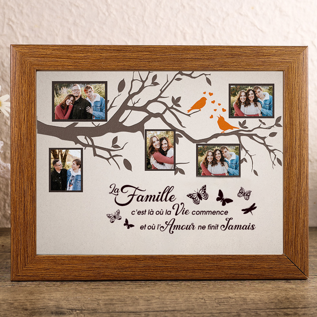 Cadre en Bois Personnalisé avec Photos - Arbre de Vie – Jessemade
