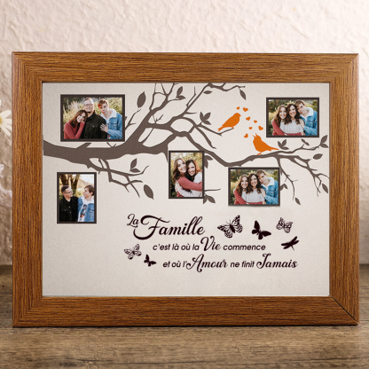 Cadre en Bois Personnalisé avec Photos - Arbre de Vie – Jessemade