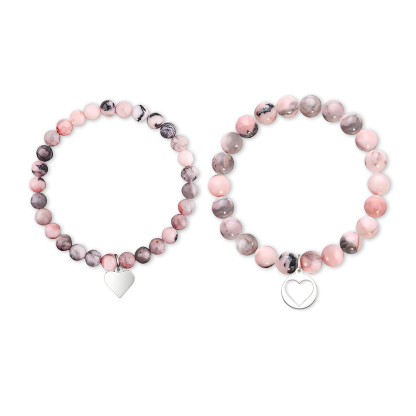 À Ma Fille - Bracelet en Commun 2PCS Ensemble de Bracelets Cœur Cadeau Rentrée Scolaire｜Jessemade