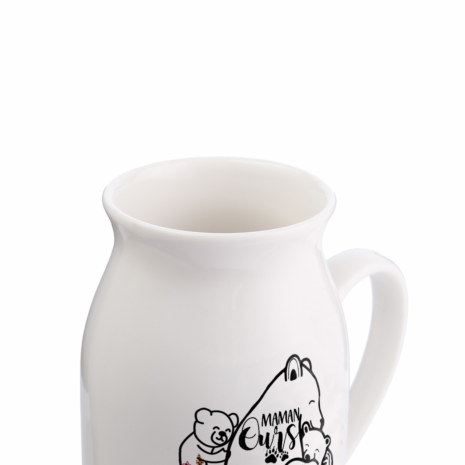 Vase à Fleurs Ours 2 Prénoms Personnalisés avec Texte Décoration de la Maison