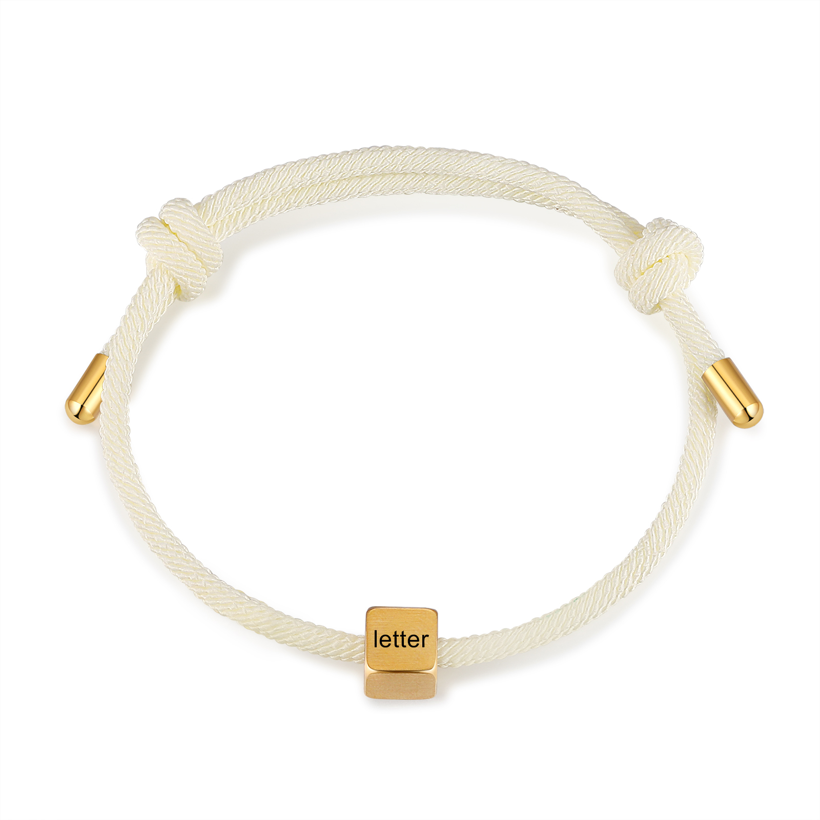 Bracelet Initiale 1 Lettre Personnalisée pour Couple｜Jessemade