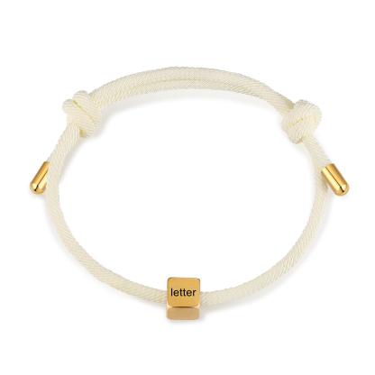 Bracelet Initiale 1 Lettre Personnalisée pour Couple｜Jessemade
