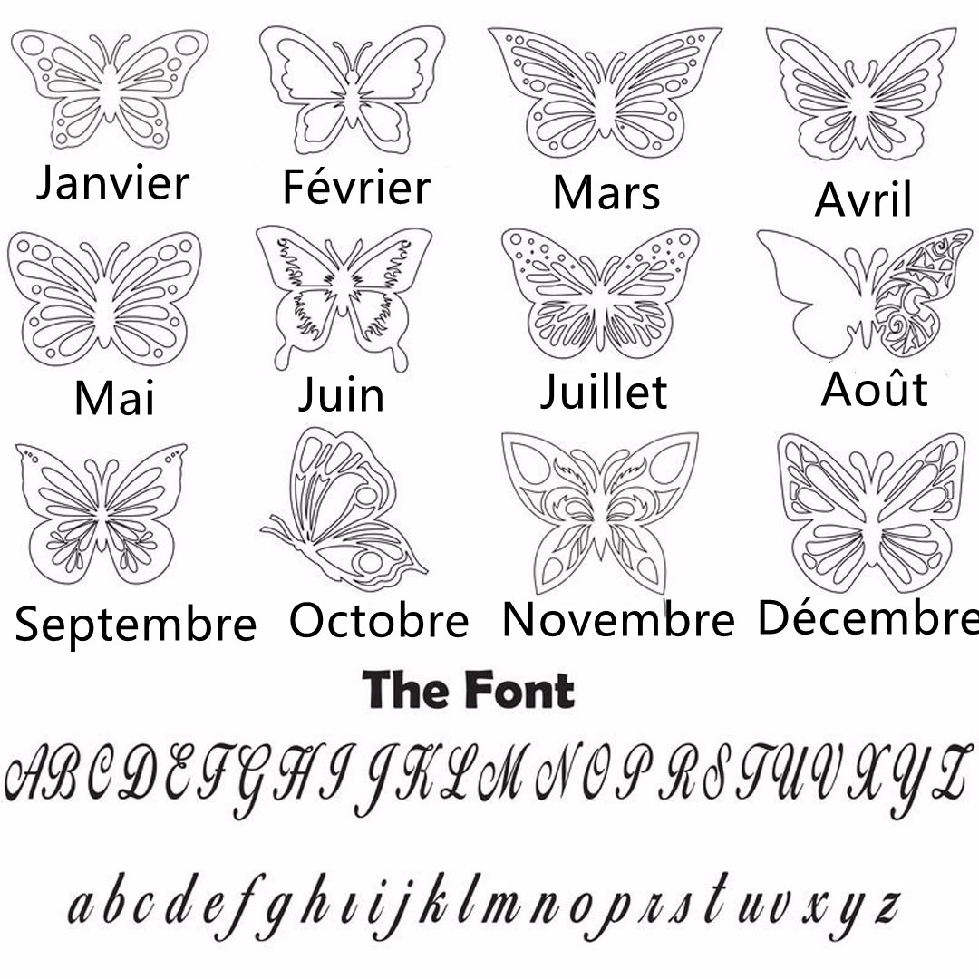 Collier Prénom Personnalisés Papillon