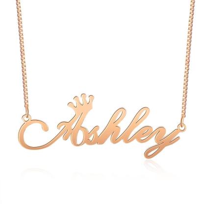 Collier Prénom Personnalisés Avec couronneiao 