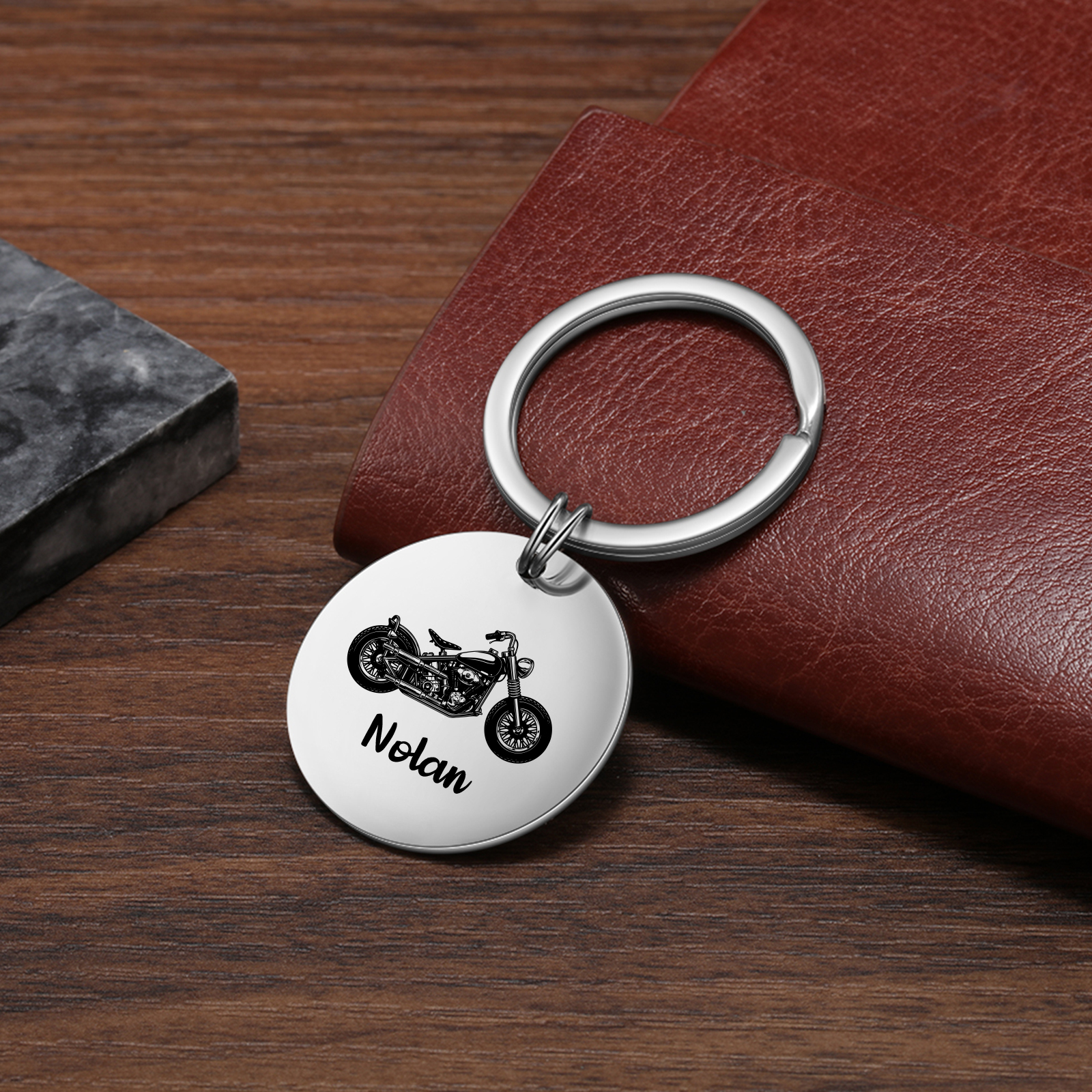 À mon Homme - Porte-Clés Moto 1 Prénom Personnalisé｜Jessemade