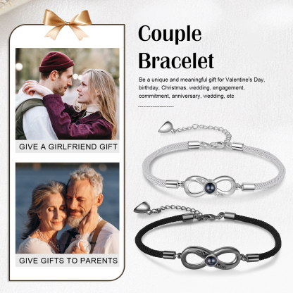Bracelet couple Photo De Projection Photo Personnalisé Bracelet en Commun | Jessemade