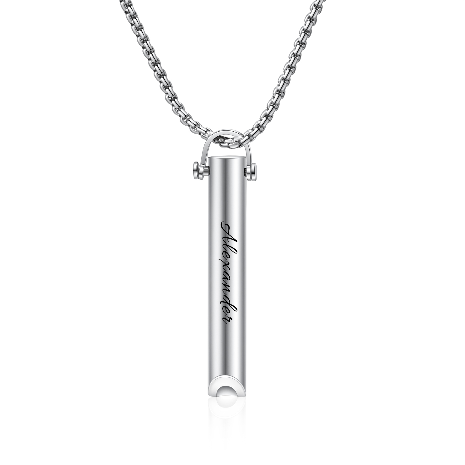 Jessemade FR À Mon Fils-Collier Sifflet avec graver prenoms Personnalisé Collier Homme