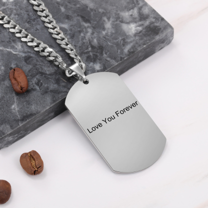 Collier Personnalisé Homme avec Photo en Acier Inoxydable｜Jessemade