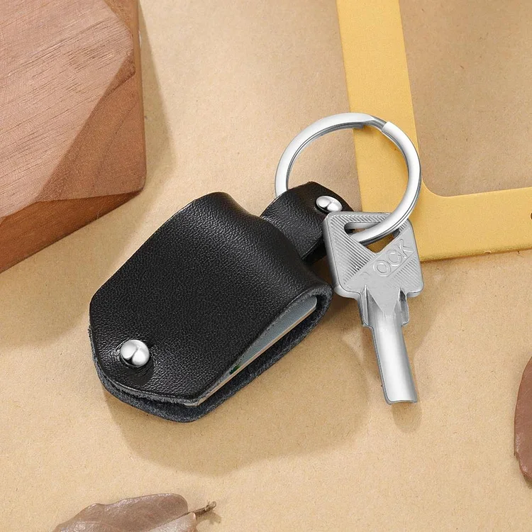 Porte-Clés en Cuir Photo Personnalisée Avec Calendrier