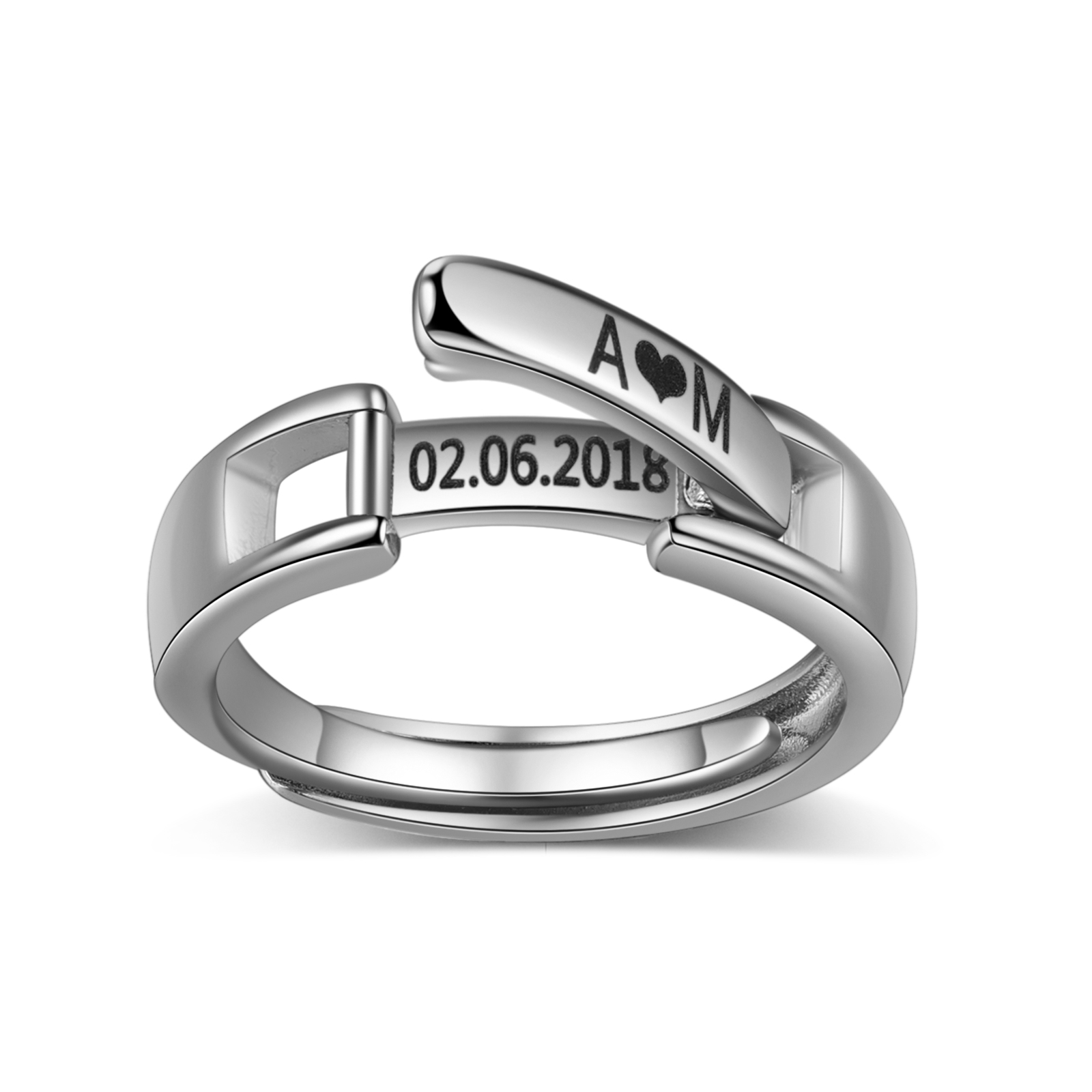 Bagues En Silicone Personnalisables Pour Couple - Anneaux Gravés Texte/symbole - Cadeau Mariage, Anniversaire - 6
