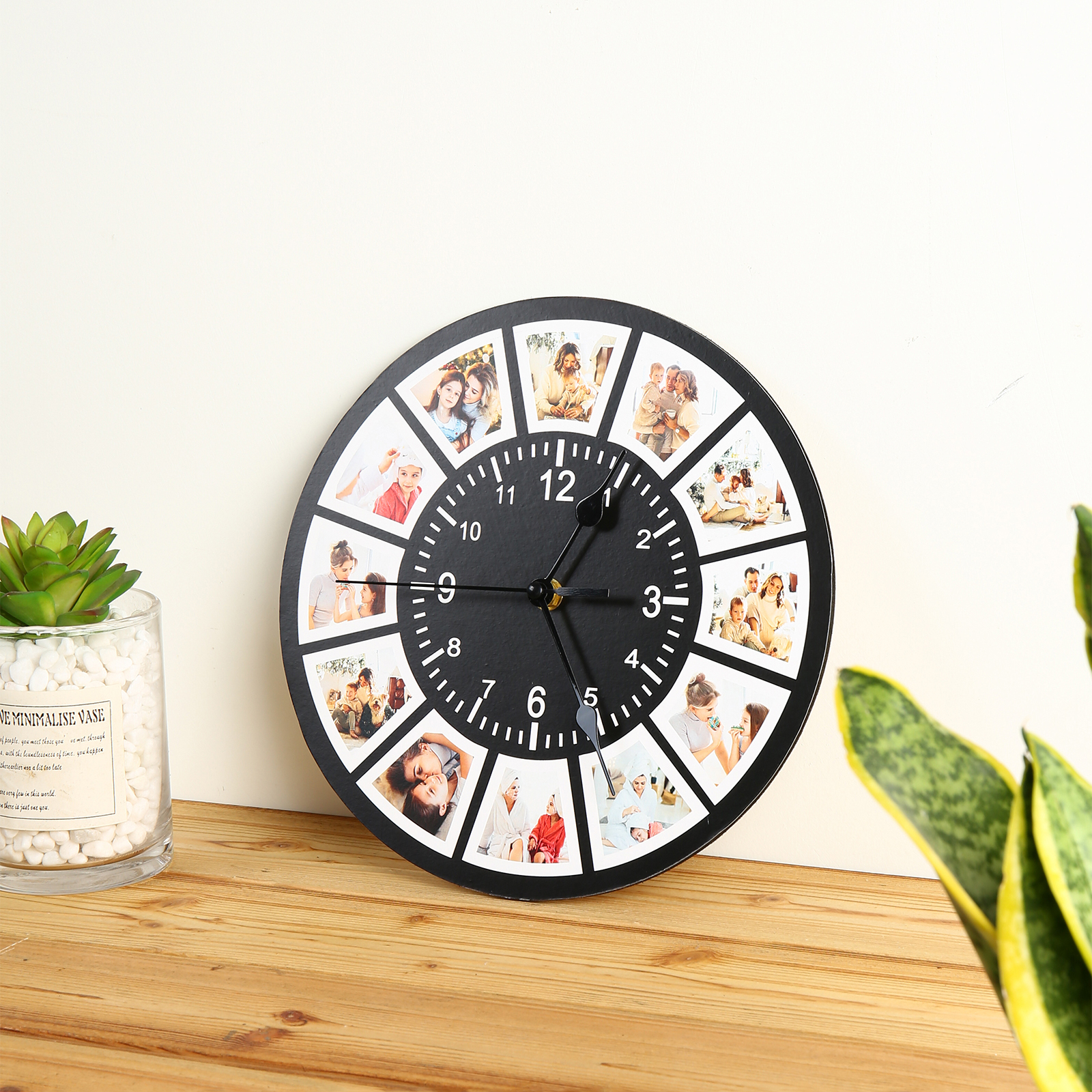 L'horloge 12 Photo Personnalisée 