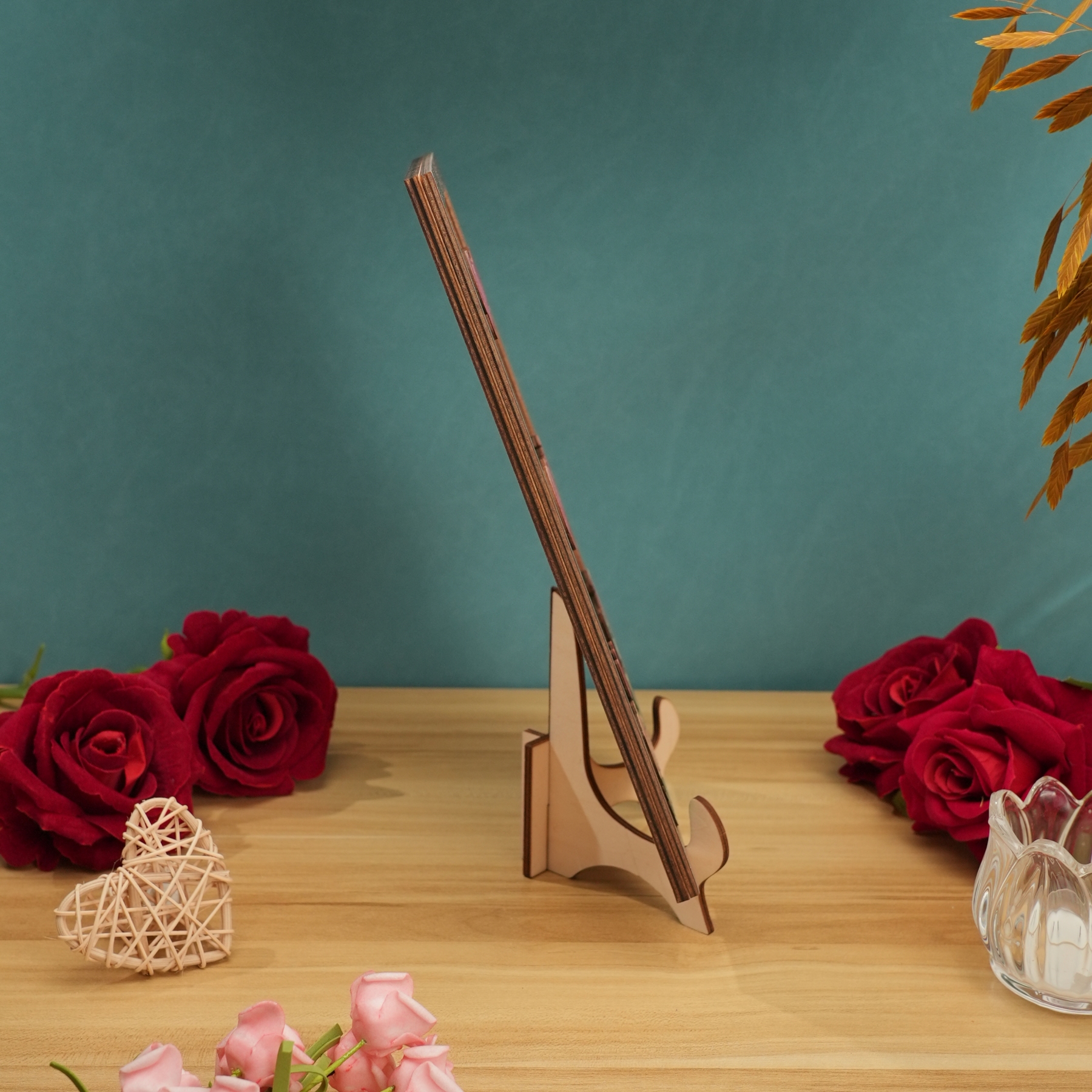 À ma Maman/Mamie - Décoration en bois Fleurs 2 Textes Personnalisés Ornement pour Famille