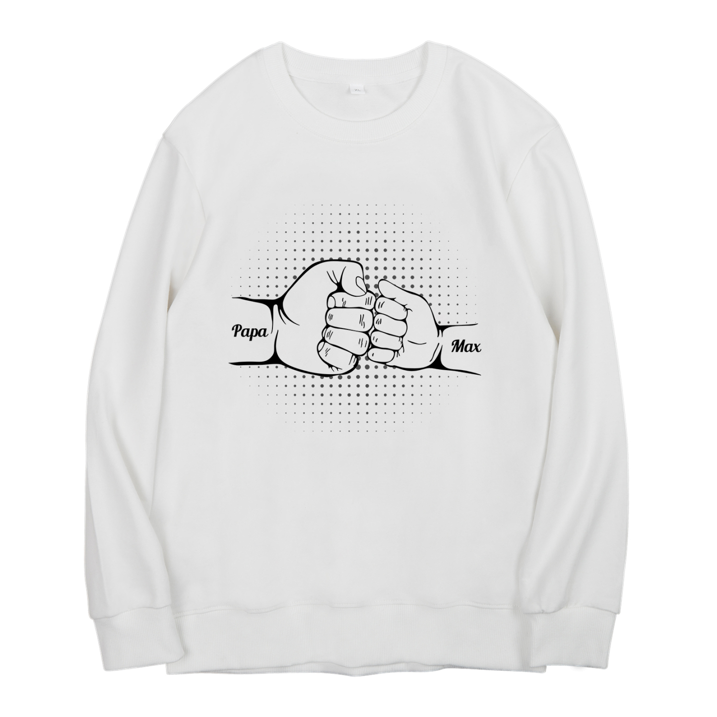 Sweat-Shirt Poings 2 Prénoms Personnalisés