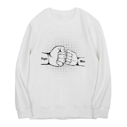 Sweat-Shirt Poings 2 Prénoms Personnalisés