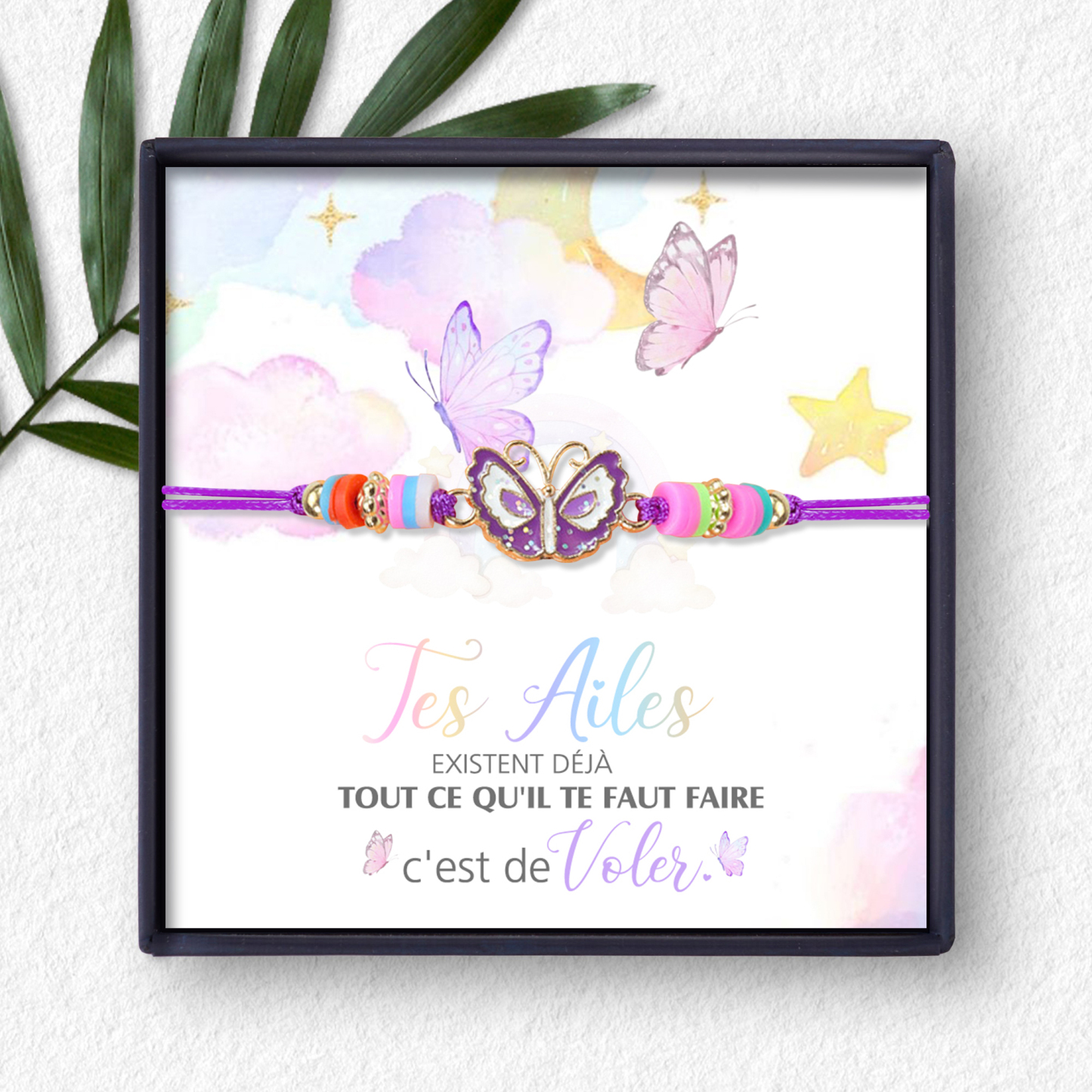 Bracelet Papillon - Cadeau Rentrée Scolaire Premier Jour d’École pour Enfants