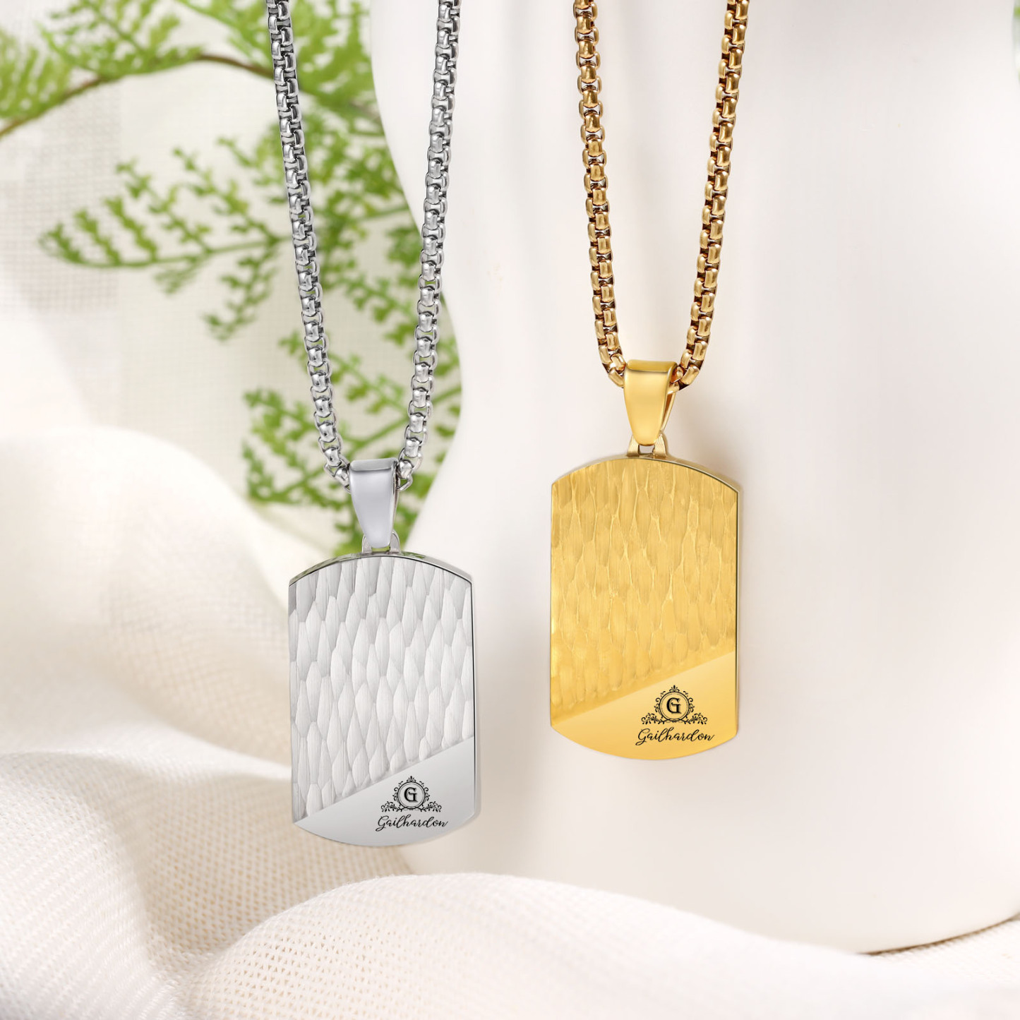 Collier Lettre et 1 Prénom Personnalisés avec Texte｜Jessemade