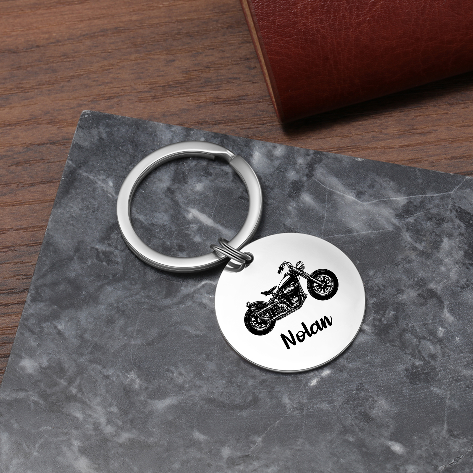 À mon Homme - Porte-Clés Moto 1 Prénom Personnalisé｜Jessemade