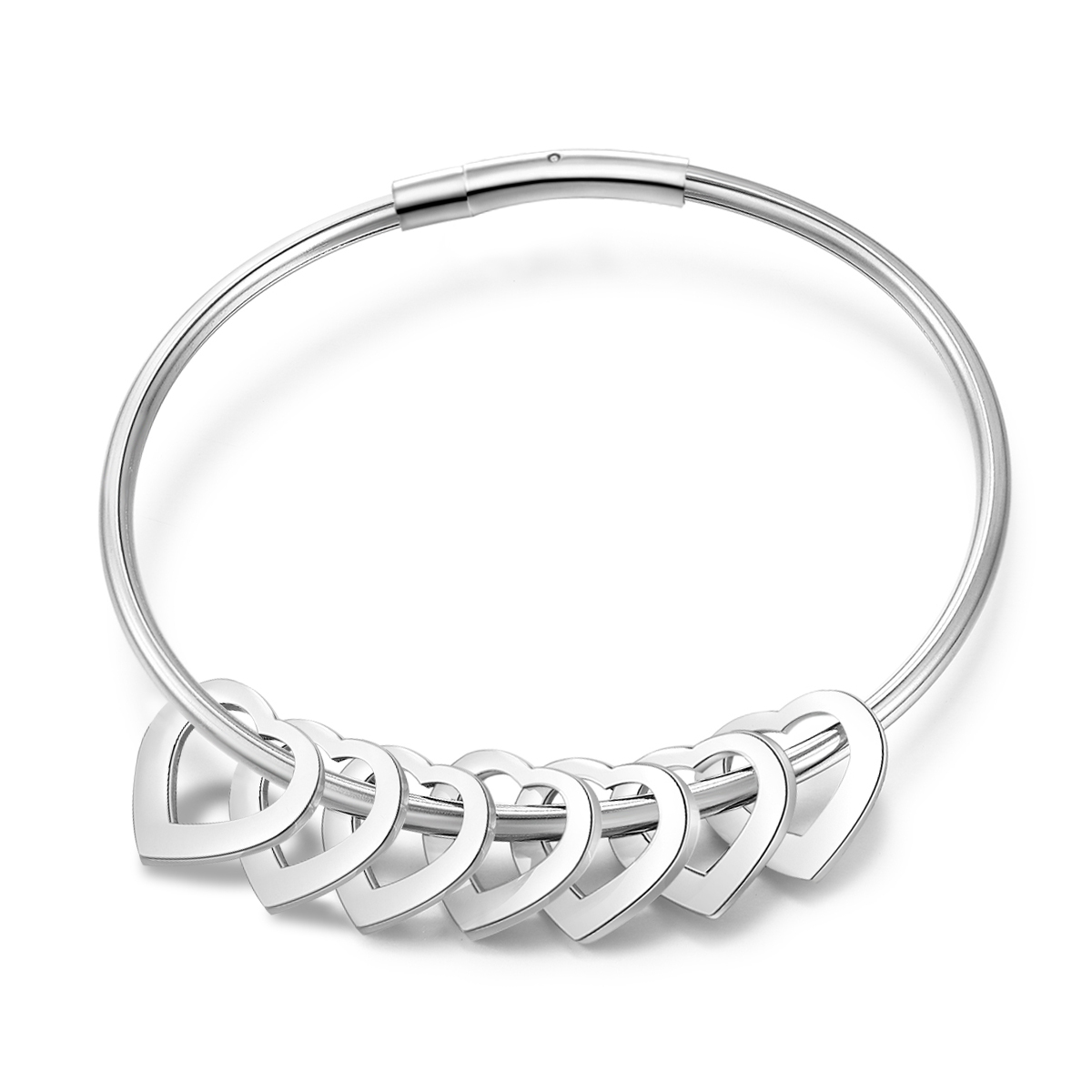 Bracelet Cœur 7 Prénoms Personnalisés Bracelet Femmes
