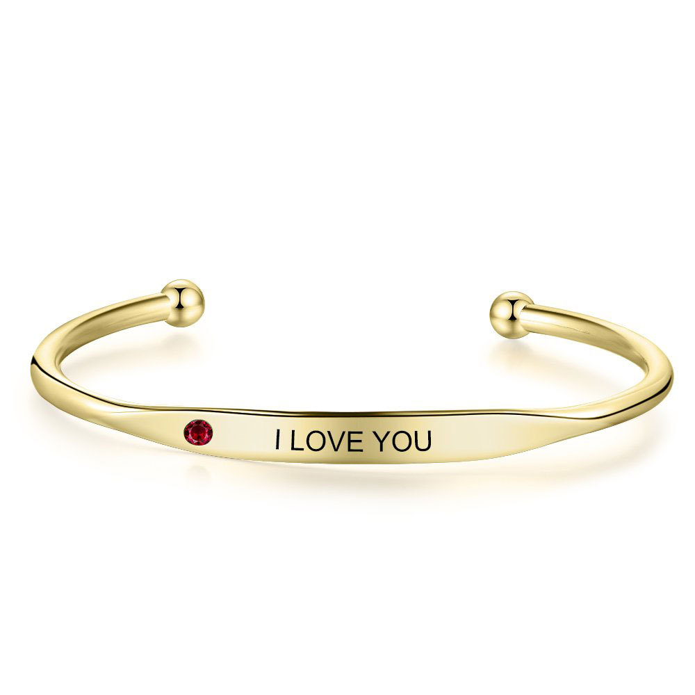 Bracelet prénom 1 Pierre de Naissance
