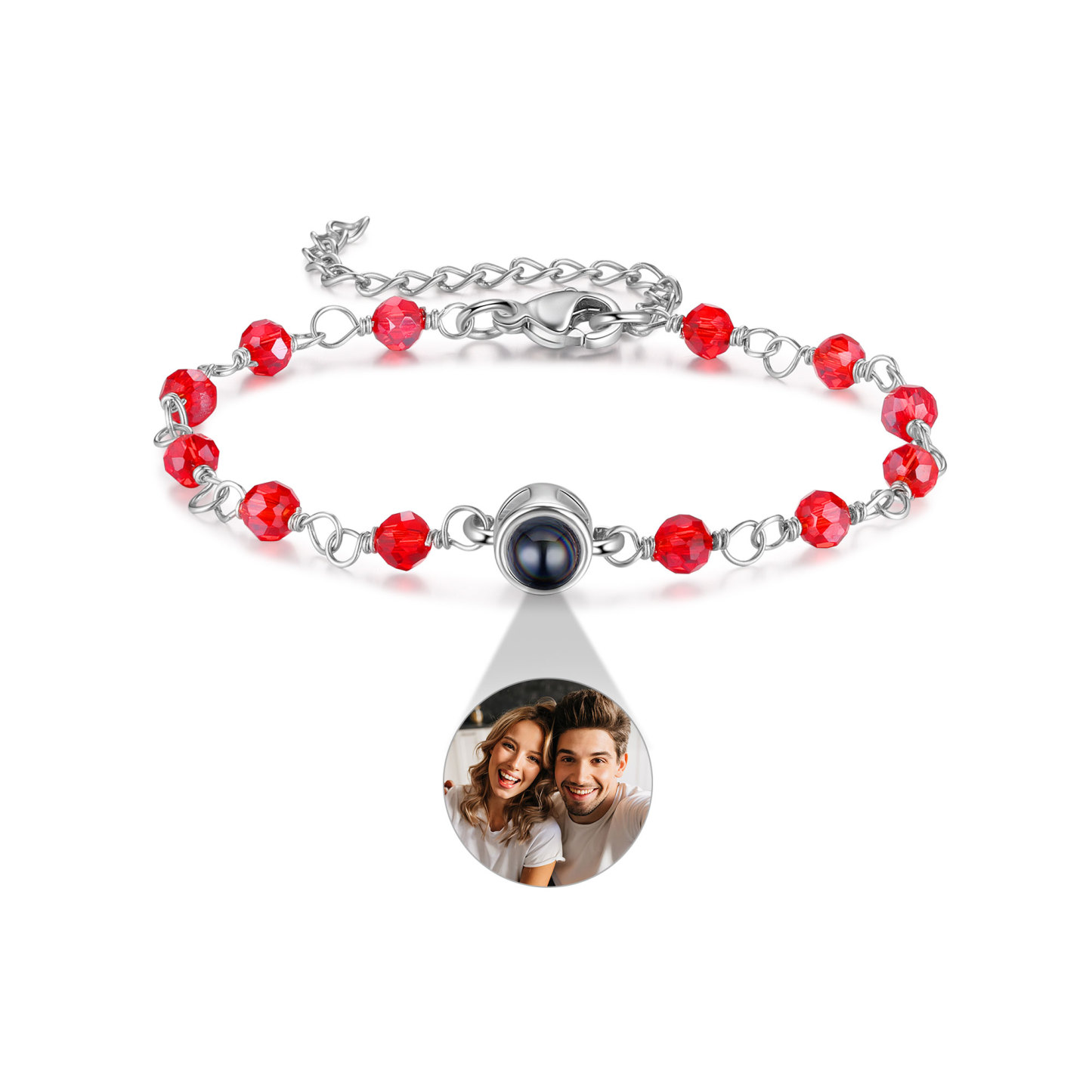 Bracelet Perlé Personnalisé avec Photo Bracelet Photo Projection｜Jessemade