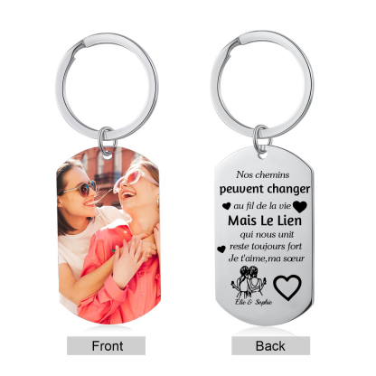 À Ma Meilleure Amie - Porte-Clés Photo et Texte Personnalisés