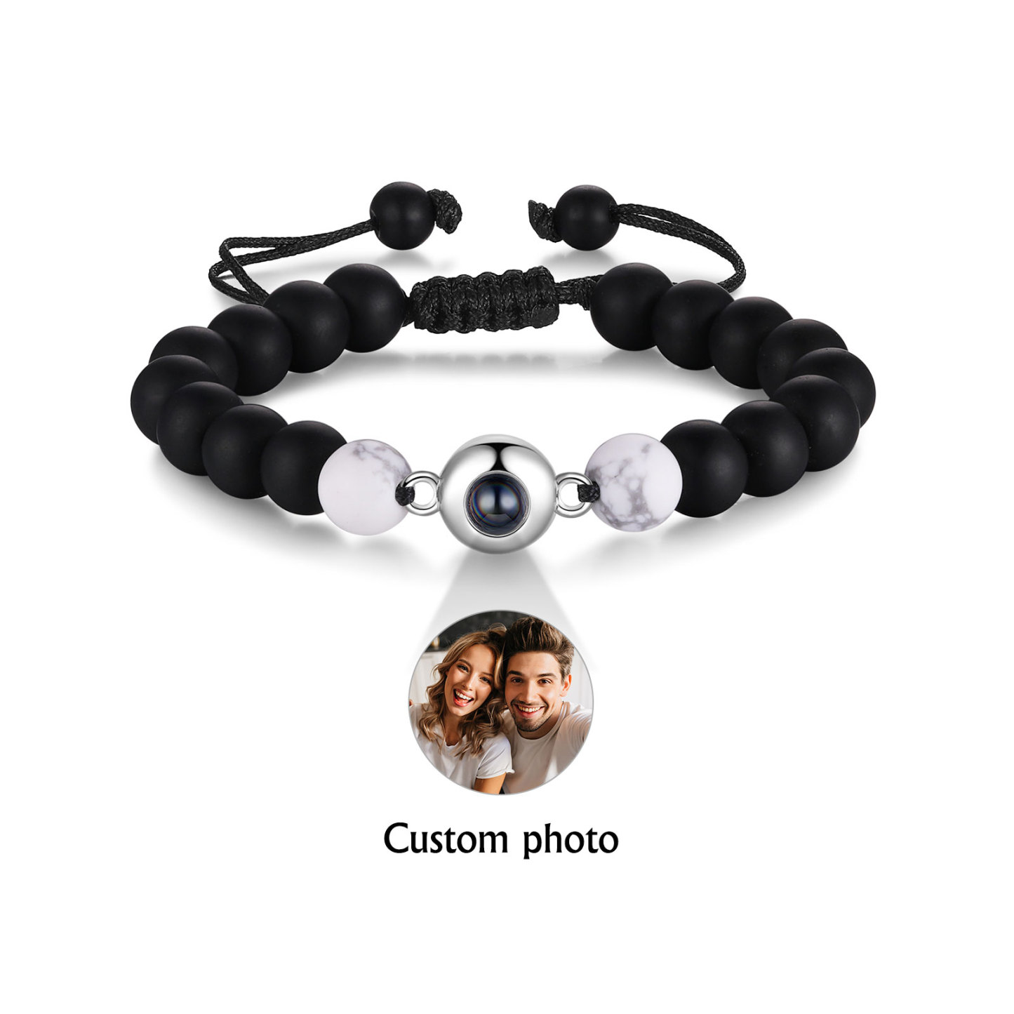 Bracelet Photo Projection de Pierres 1 Photo Personnalisée|Jessemade