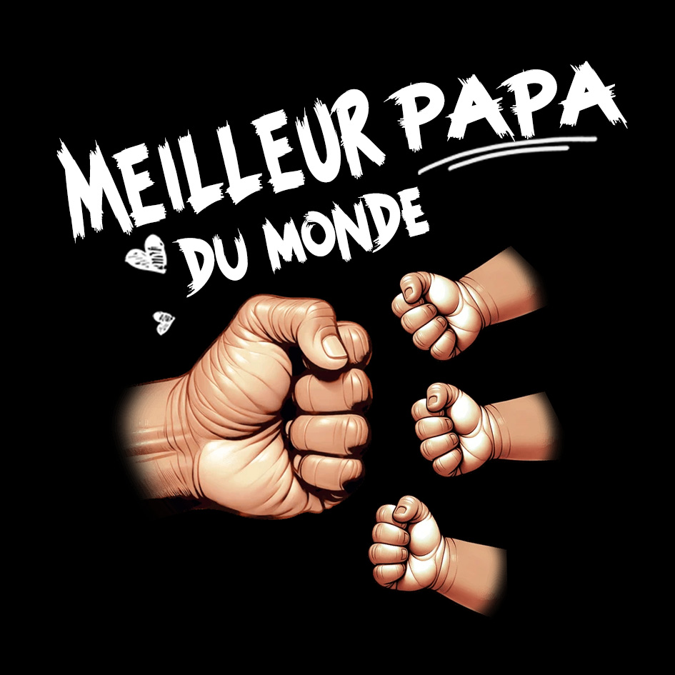 Carte "Meilleur Papa du Monde" – design poing contre poing