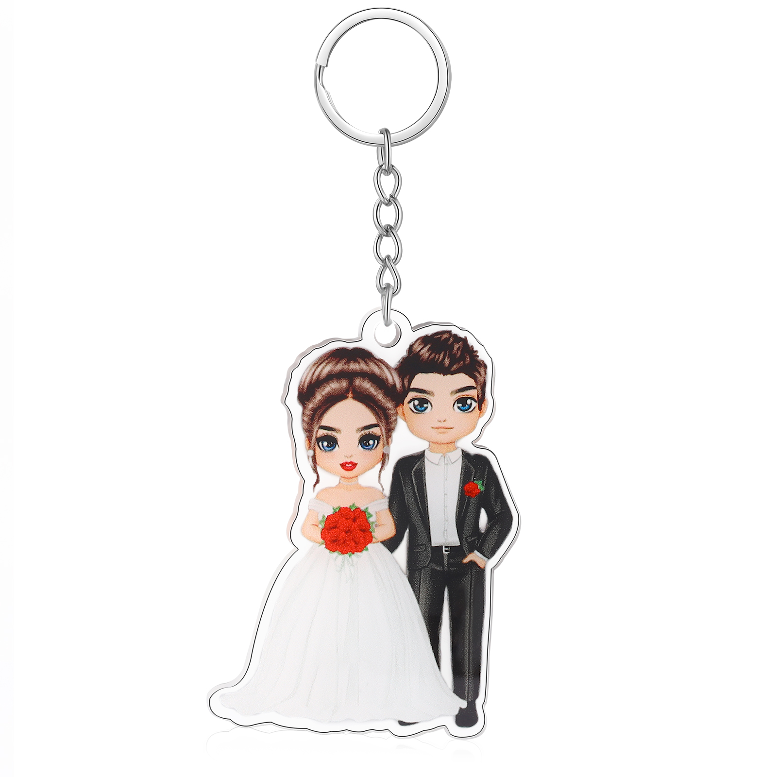 Porte-Clés Couple avec 2 Prénoms Personnalisés | Jessemade