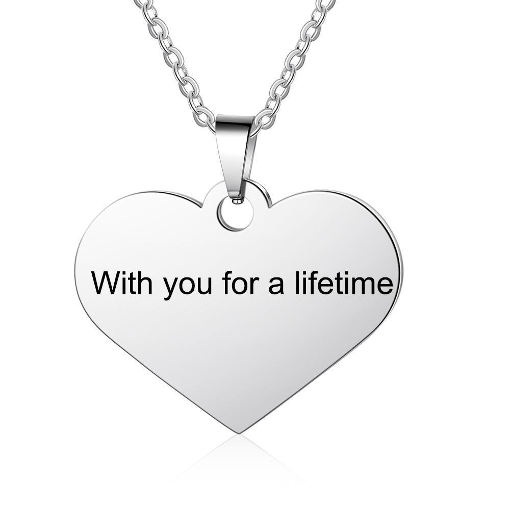 Collier Coeur Photo Personnalisé pour Couple